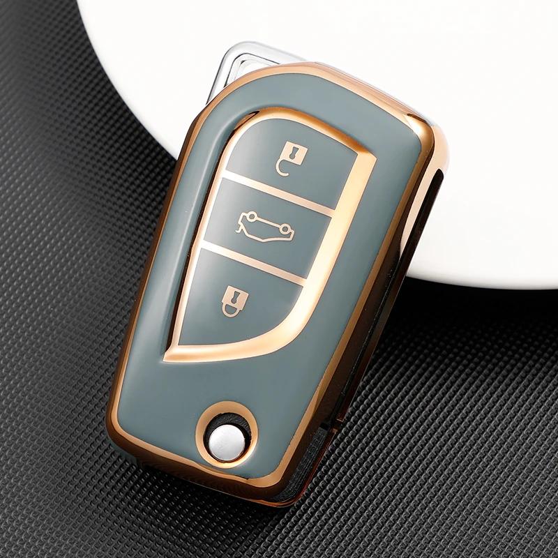 Pokrowiec Etui na Kluczyk Samochodowy TPU Uchwyt na Obudowę Kluczyka Do Toyota Auris Corolla Avensis Verso Yaris Aygo Scion Tc Im Camry Rav4