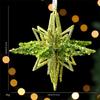 Shatterproof Snowflake Christmas Tree Ornament Glittering Green Acrylic Hanging Decoration Seasonal Accessories