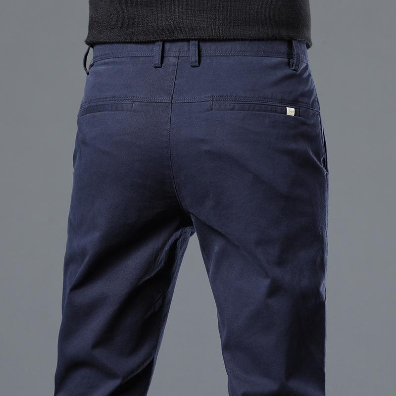 Autumn And Winter New Straight Leg Men'S Elastic Slim Fit Men'S Casual Pants, Daily Versatile Pants For Men