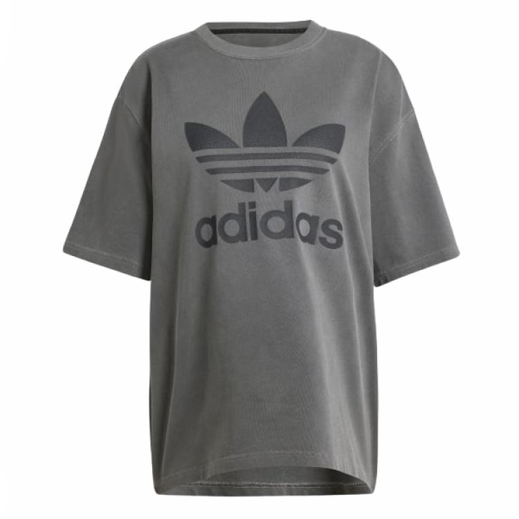 

Adidas Washed Trefoil T-Shirt Soft Loose Short Sleeve Women Tops Black IN2268 M