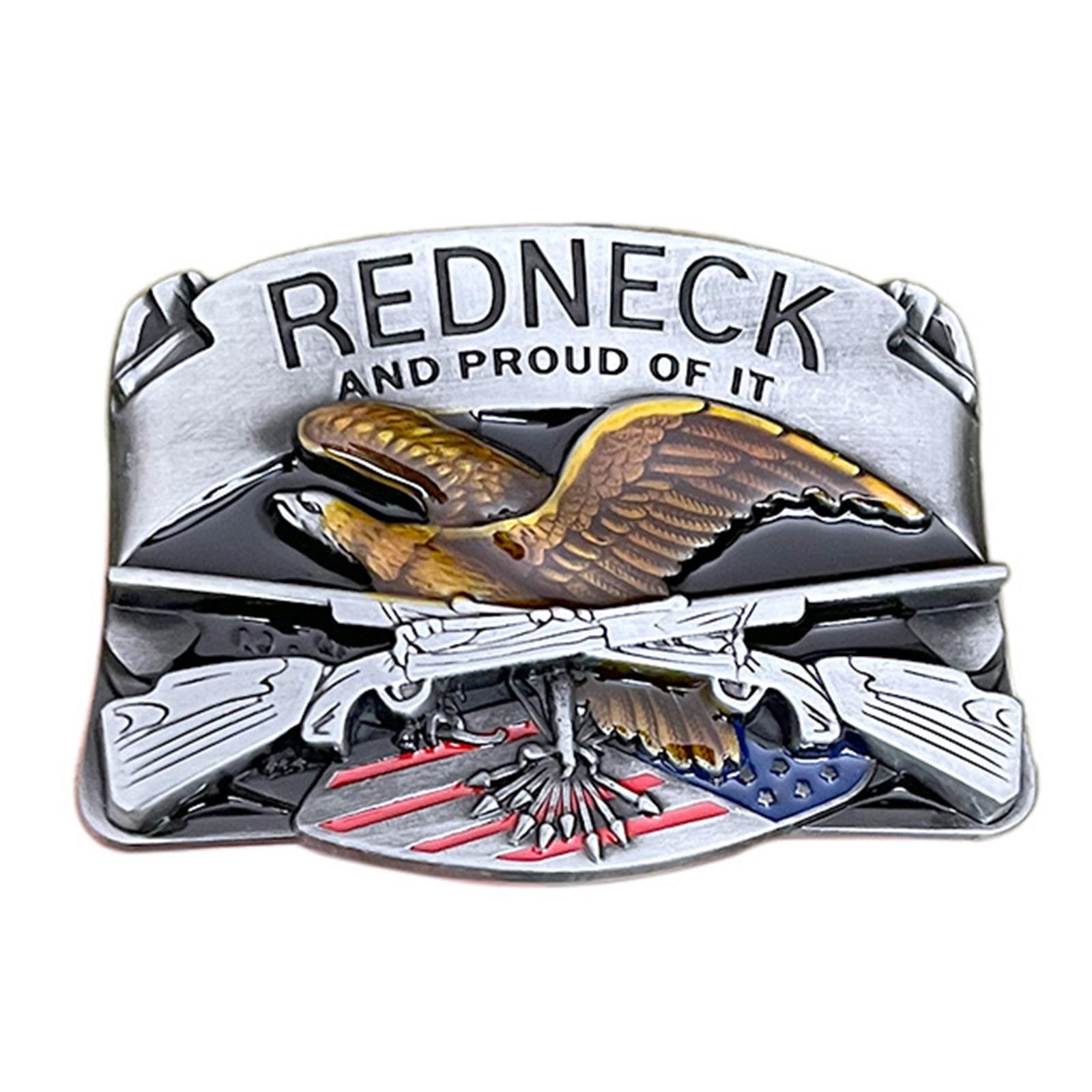 

Creatively Relief Guns&Eagle Shape Buckle Belt DIY Components Western Rock Style Metal Belt Buckle for Adult Unisex A