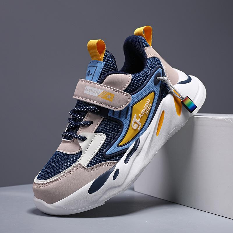 Breathable Sports Shoes Mesh Casual Shoes Middle and Large Children Elementary School Students Soft Platform Dad Shoes Running Lightweight Boys Child