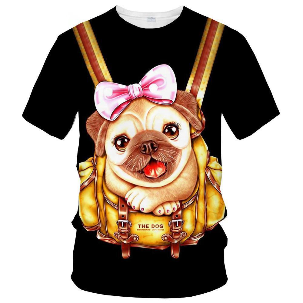 New Summer Hot Sale Dog Men's/women's Fashion Slim T-shirt 3D Print T-shirt Casual Top Kids Clothing
