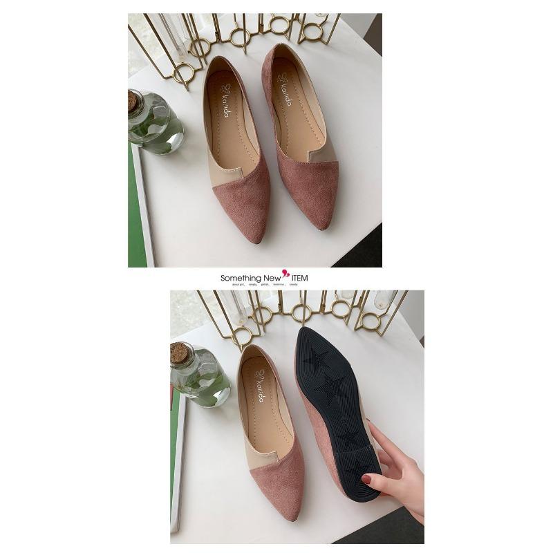 Pantofi de damă Modă Gură joasă Îmbrăcăminte exterioară Vârf ascuțit Talpă plată Pantofi mici simpli de damă