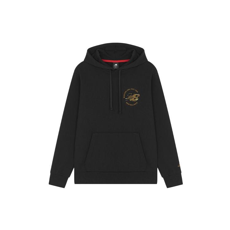 New Balance Sweatshirts Men s Black Hooded Moderate Regular AMT21351-BK L