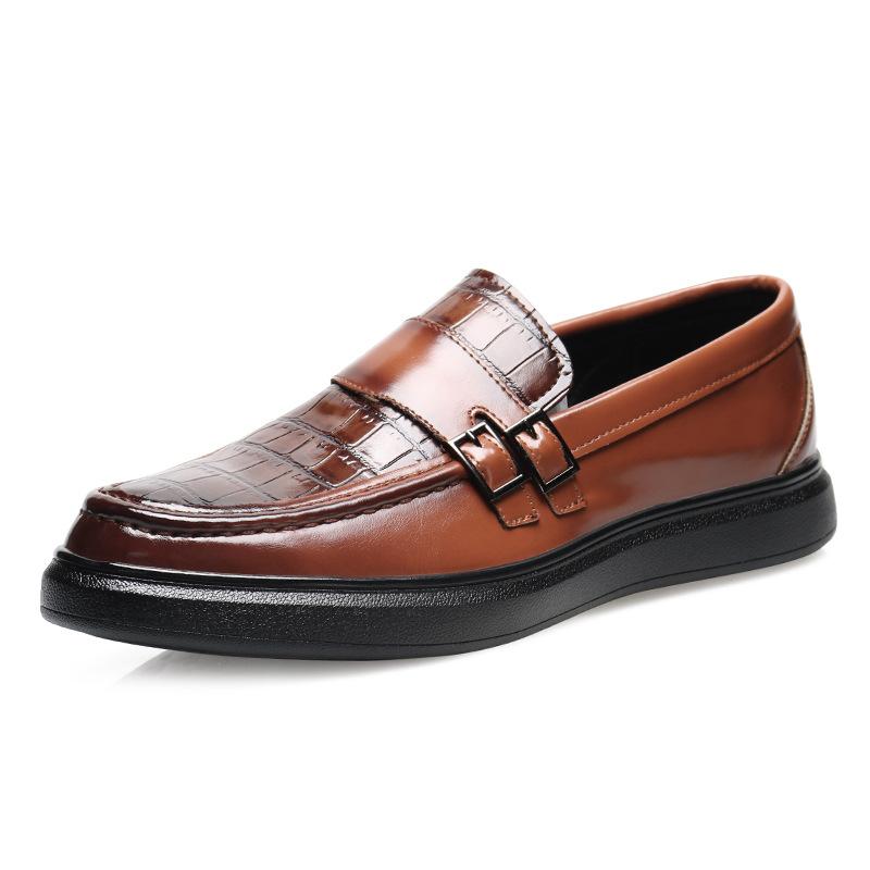 5882 Loafers Men's Summer New Crocodile Pattern Trend Men's Young Men's Shoes with One Pedal