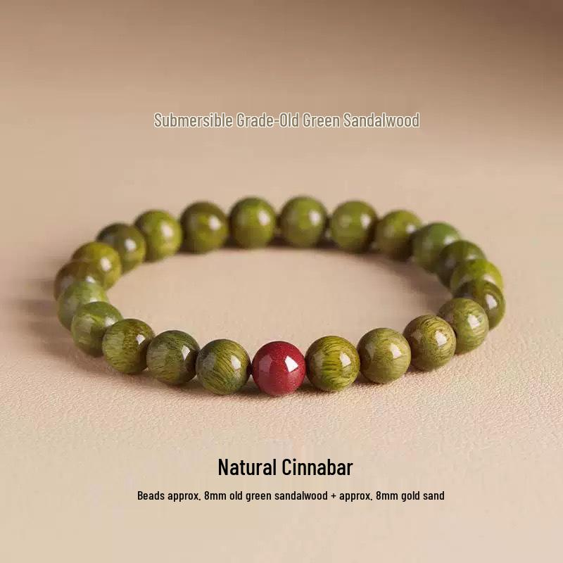 Premium Green Sandalwood & Wenge Bracelet for Men & Women - High Density, Collection Grade