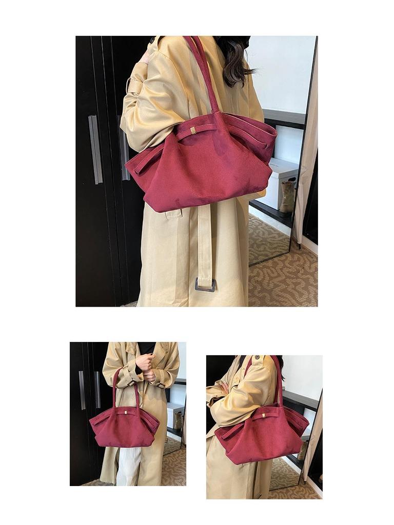 2025 Women's Suede Tote Bag - Large Capacity, Frosted Finish, Versatile Handbag for Autumn/Winter