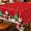 Plastic Table Cover Disposable Party Tablecloths Retro Christmas Tablecloth  Christmas Decoration