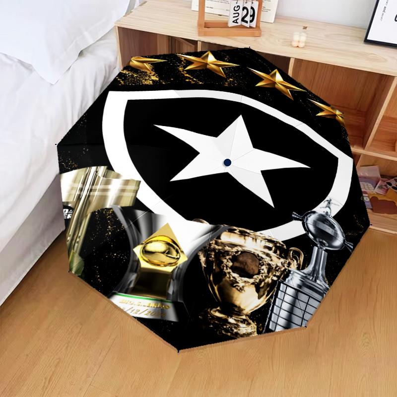 1PC Botafogo De Futebol E Regatas Printed Umbrella Folding Umbrella, Automatic Umbrella 8-Frame for Travel, Camping Fan Gifts Christmas Gifts