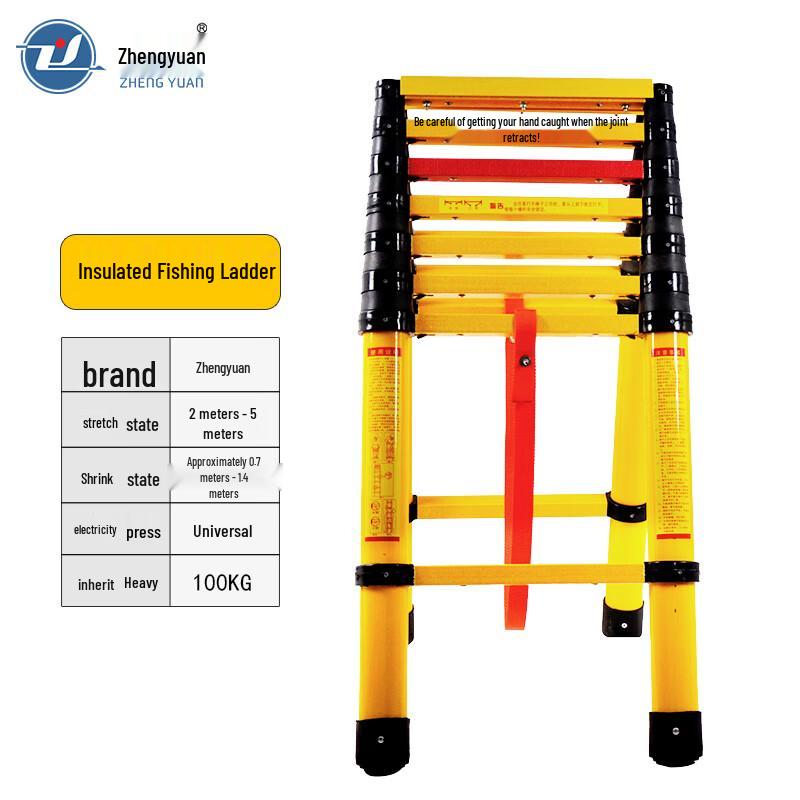 Zhengyuan Fiberglass Insulated Telescopic A-Frame Ladder