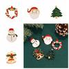 Bell Christmas Brooch Snow Man Dripping Oil Lapel Pin Personality Santa Claus Enamel Pins  Women