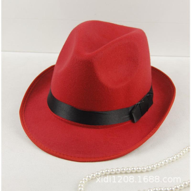 Shanghai Top Hat Men's Ladies British Hat Jazz Wool Felt Hat Summer Sun Hat Wool Stage Hat