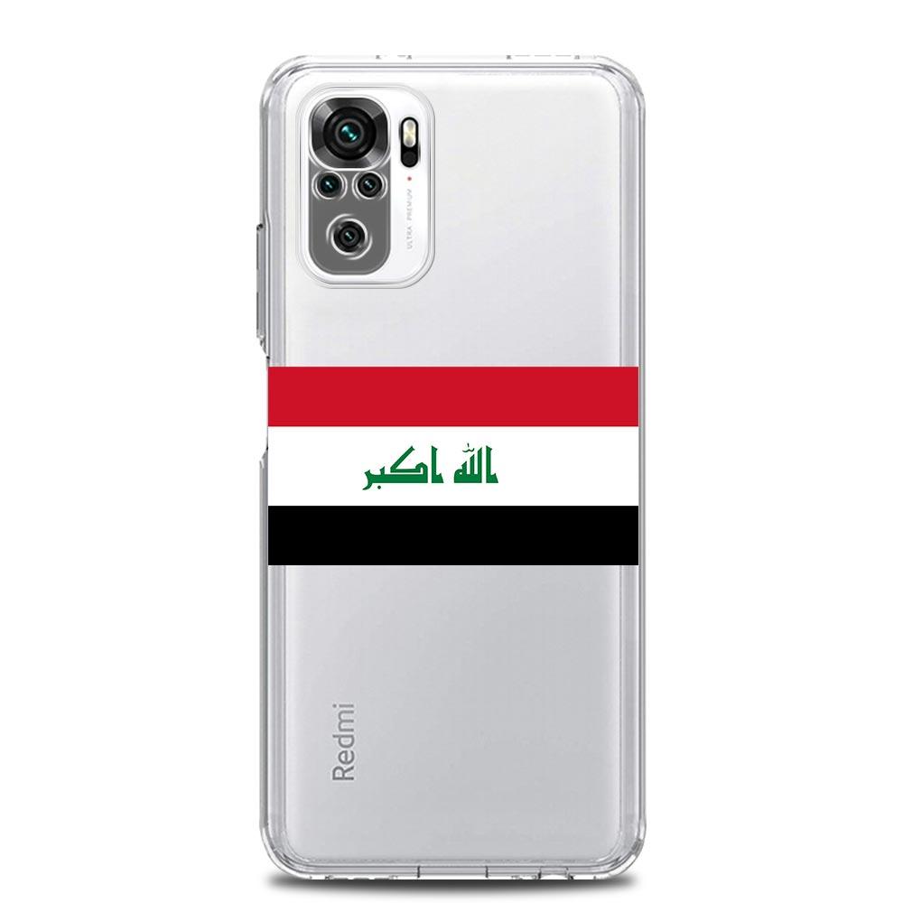 Saddam Hussein Iraq Flag Clear Phone Case For Xiaomi Redmi Note 12 10C 11 9 8 Pro Plus 9S 7 8T 9T 9A 8A 9C K50 K40 Gaming Cover