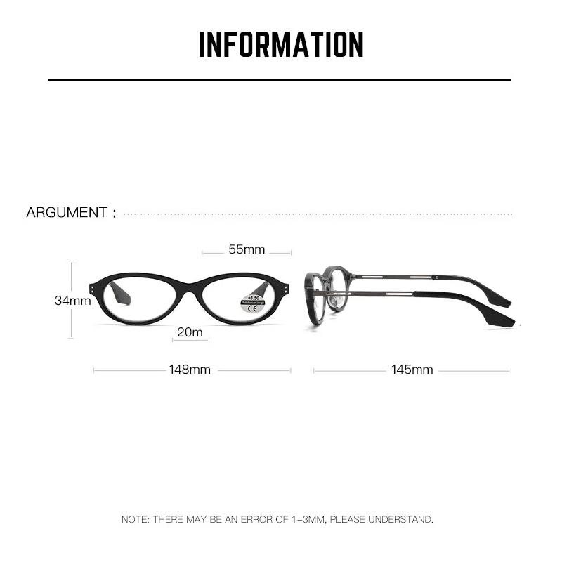 Retro Oval Frame Photochromic Presbyopia Glasses Anti Blue Light High Definition Comfortable Reading Eyewear +1.0 To +4.0