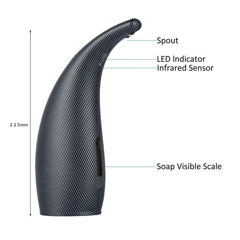 300ml Automatic Electric and Liquid Hand Soap Dispenser, Automatic Waterless Infrared Motion Sensor, Black | Liquid Soap Dispensers