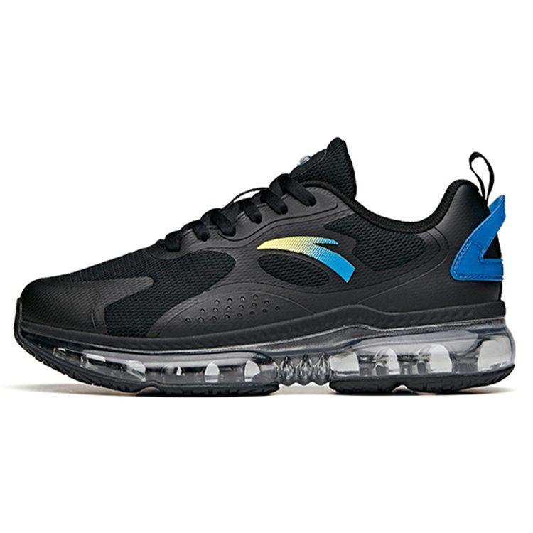 Anta Running Collection Cushioning Slip Resistant Abrasion Resistant Breathable Low top Running Shoes Men's Black Blue 912125503-4