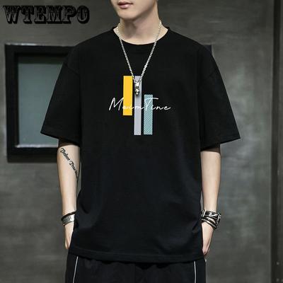 Katoenen Korte Mouw Heren Katoenen Trend Veelzijdig T-shirt Heren Koreaanse Versie Los Grote Maten Top