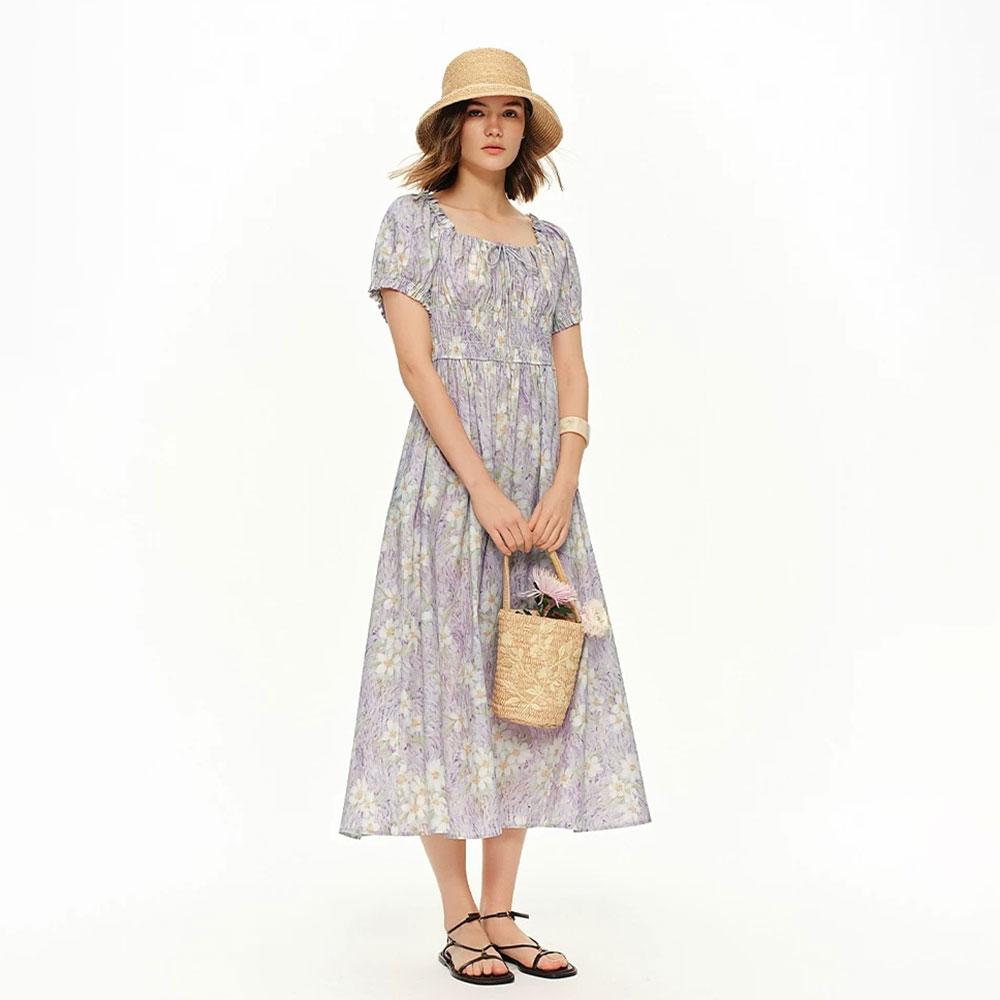 Eiaenlei Ar_Floral Smocked Midi Dress