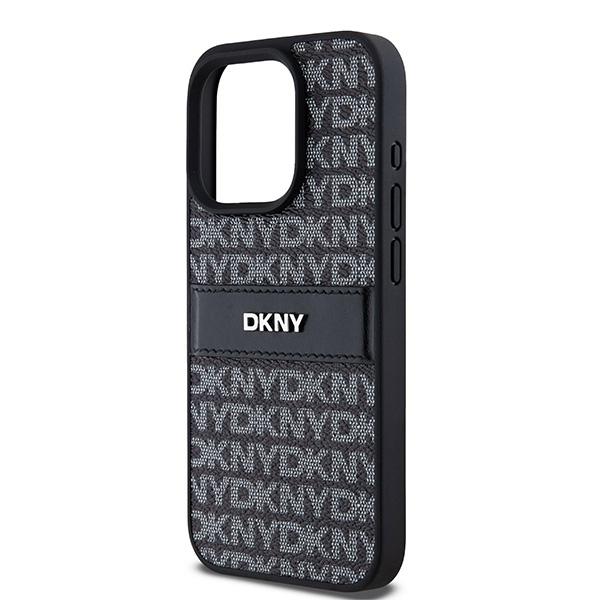 Dkny Dkhcp15Lprthslk Iphone 15 Pro6.1 Czarny/Black Hardcase Skóra Mono Pasek & Metalowe Logo