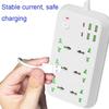 T24 2m 3000W 6 Plugs + PD + 4-USB Ports Multifunctional Flame-Retardant Socket With Switch