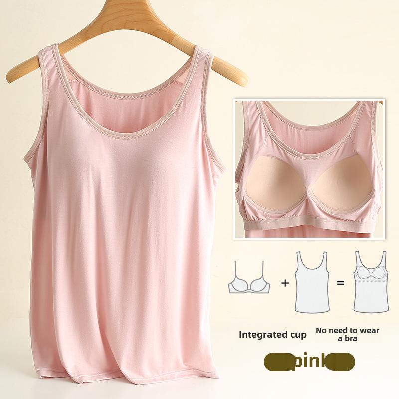 Gepolstertes Camisole-Unterhemd aus Modal für Damen – schmale Passform, große Körbchen, ideal als Oberbekleidung oder zum Tragen übereinander. 3XL [75-85 kg]