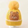 Children's Knitted Wool Hat Cartoon Cute Winter Boys and Girls Winter Baby Hat Warm Ear Protection