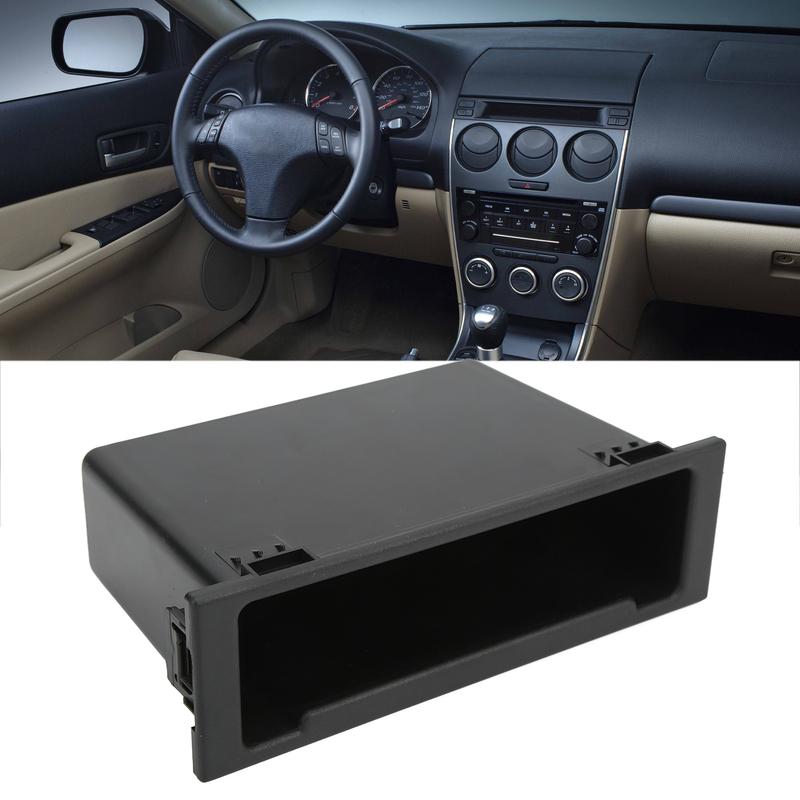 Car Radio Storage Case Dash Radio Car Stereo Audio Radio Storage Box 1Din Dashboard Organizer Black Replacement for