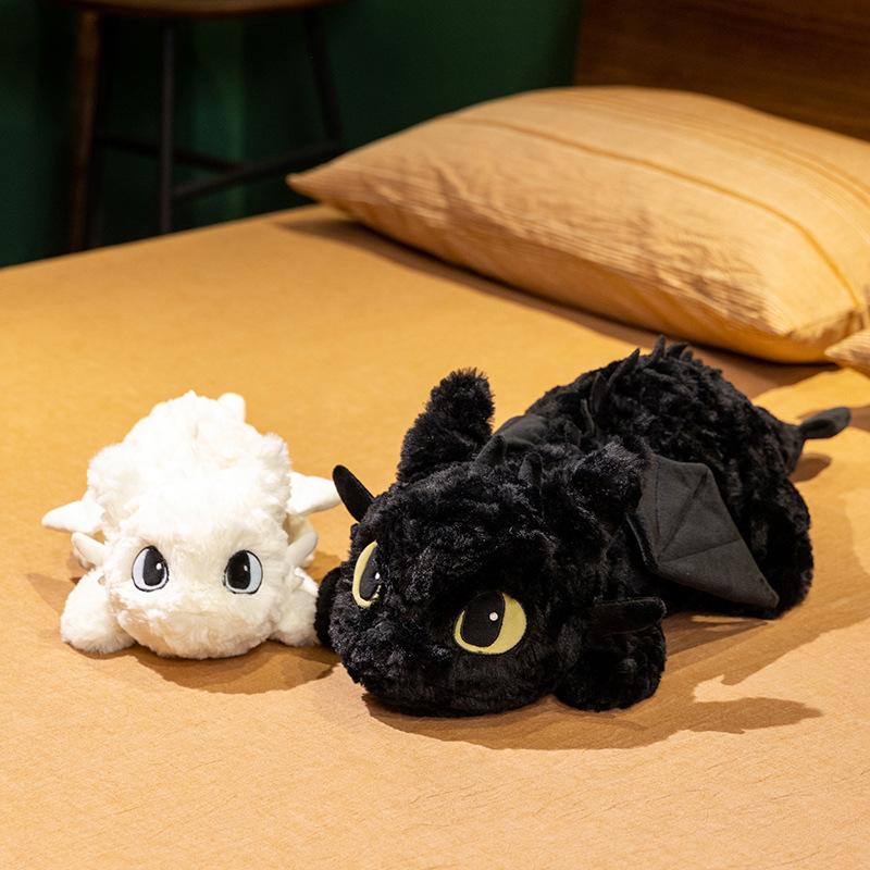 Toothless Plush Stuffed Animal Dragon Toy, Ultra Soft Night Fury Pillow Pet, Cuddly Bed Buddy Gift for Boys Girls