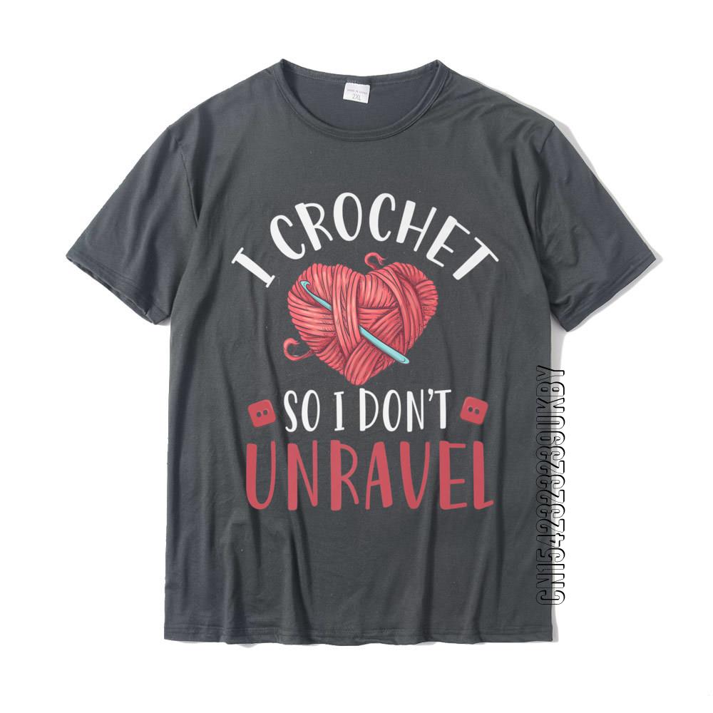 I Crochet So I Dont Unravel Funny Arts And Crafts Yarn Premium Tshirt Tops Tees On Sale Cool Cotton Youth Tshirts Cool