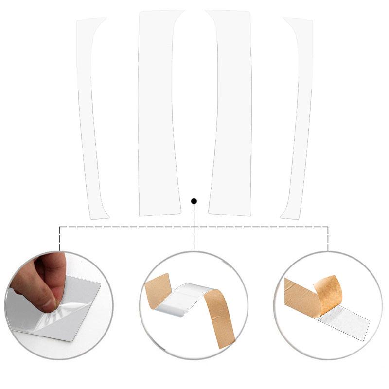 Car Door Window Column BC Pillar Post Cover Trim PC Material Sticker For Dodge Ram Dodge Ram 1500 2-Door Club Cab 1995-2002