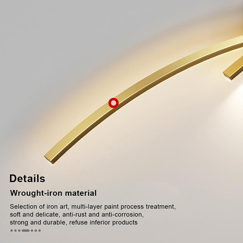 Modern Wall Lamp LED Black White Gold Background Decorative Light For Living Room Bedroom Bedside Indoor Lighting Fixture Sconce