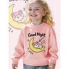 Kids Crewneck Sweatshirt, Cute Cartoon Bear Graphic Print, Soft Casual Long Sleeve Pullove