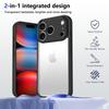 For iPhone 17 Pro Max Case Matte Skin Touch Clear PC+TPU Shockproof Phone Back Cover
