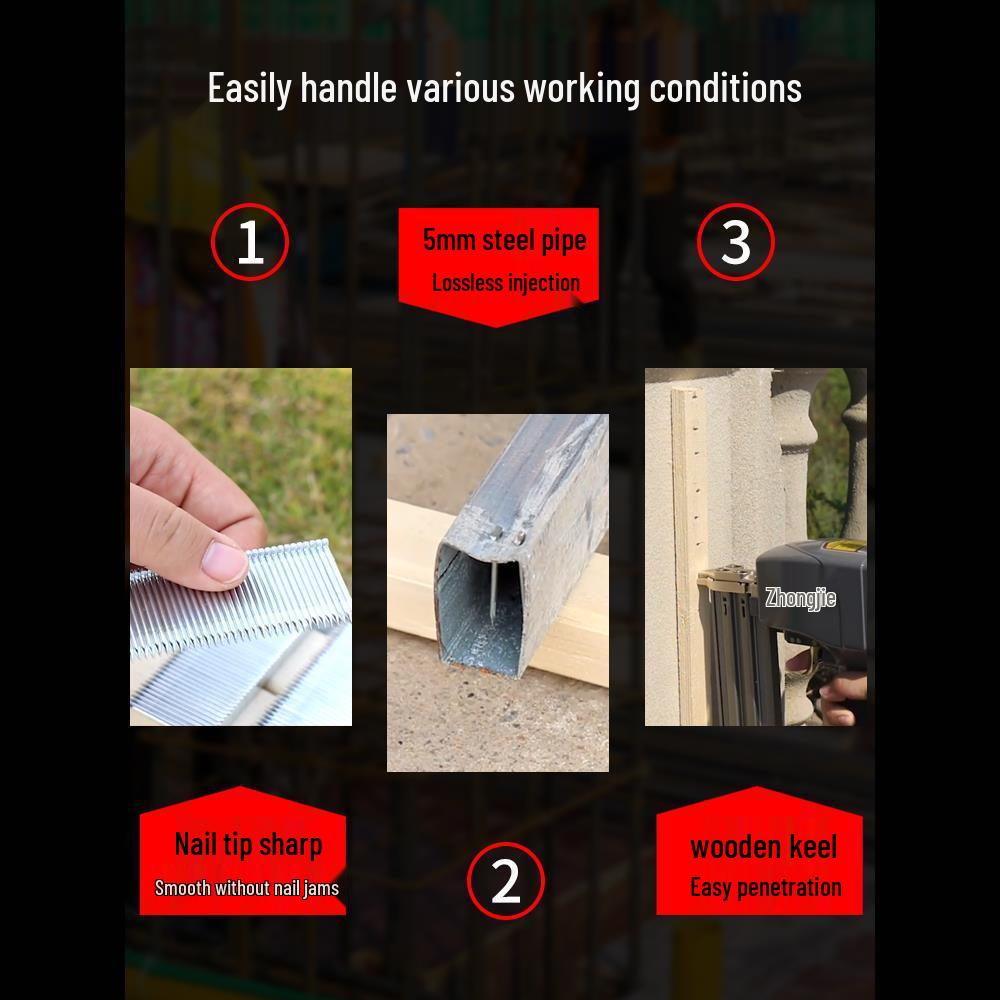 Shanghai Heart Steel Strip Pneumatic Gun Nails: Cement & Steel Nails ST18-64