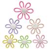 6Pcs Cotton Rope Flower Nursery Wall Decors Kid Room Decorations for Girl Woven Colorful Flower Ornaments Wall Hangings
