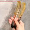 Handmade Natural Horn Fine Tooth Comb Anti-Static Hair Care Massage Comb Eco-Friendly Hairdressing Tool for Gentle Hair Stroking