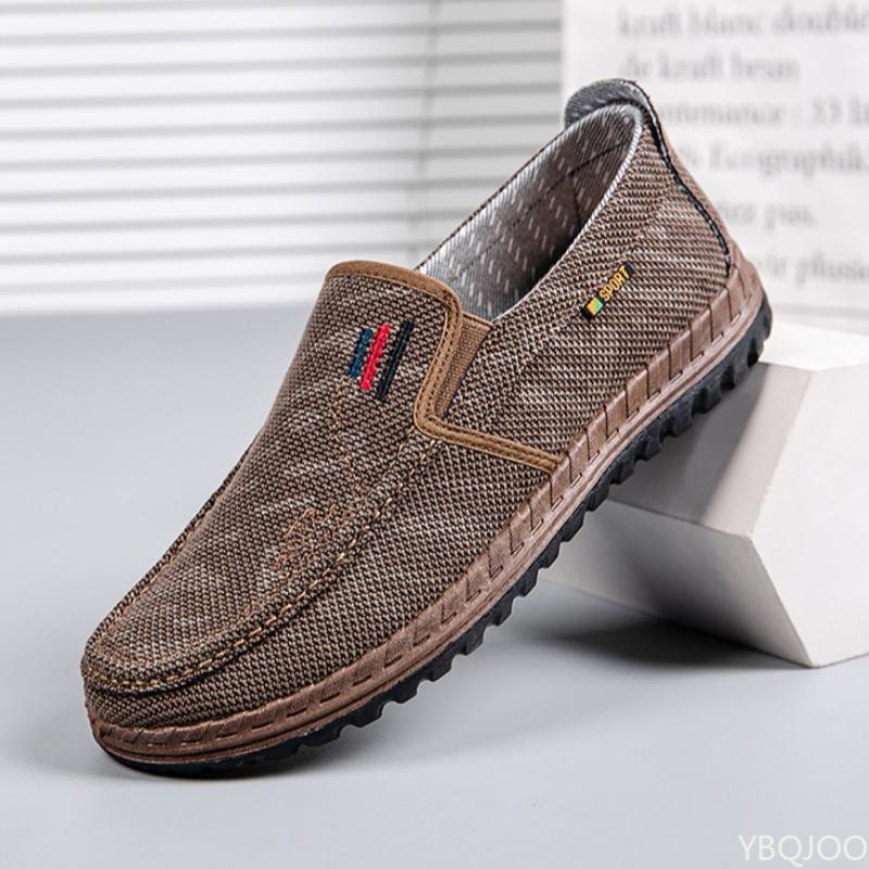 Fashion New Men's lazy cloth Shoes Casual soft soled canvas Loafers Breathable non slip flats Comfortable lightweight Male shoes Homme