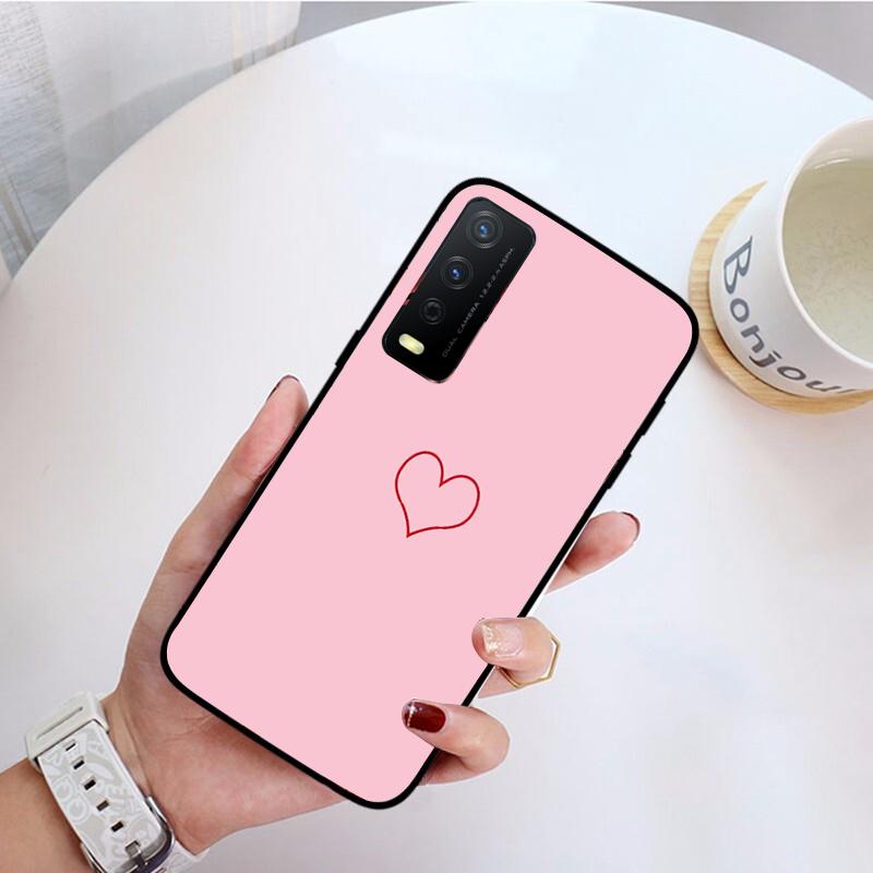I Love You Pink Heart Phone Case for VIVO Y31 Y21 Y70 Y21S Y20 Y72 1907 Y12 Y11S Y53S Y33S Y55 Y76 Y51 Y15S Y01