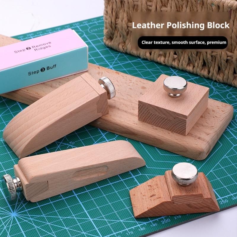 Sandpaper Clamp Block with Wood Body and Metal Thumb Screw for Flat Sanding, Hand Finishing and DIY Repair Work