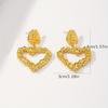 Qingdao medieval vintage electroplated plain gold love pendant earrings heavy industry fashion trend earrings