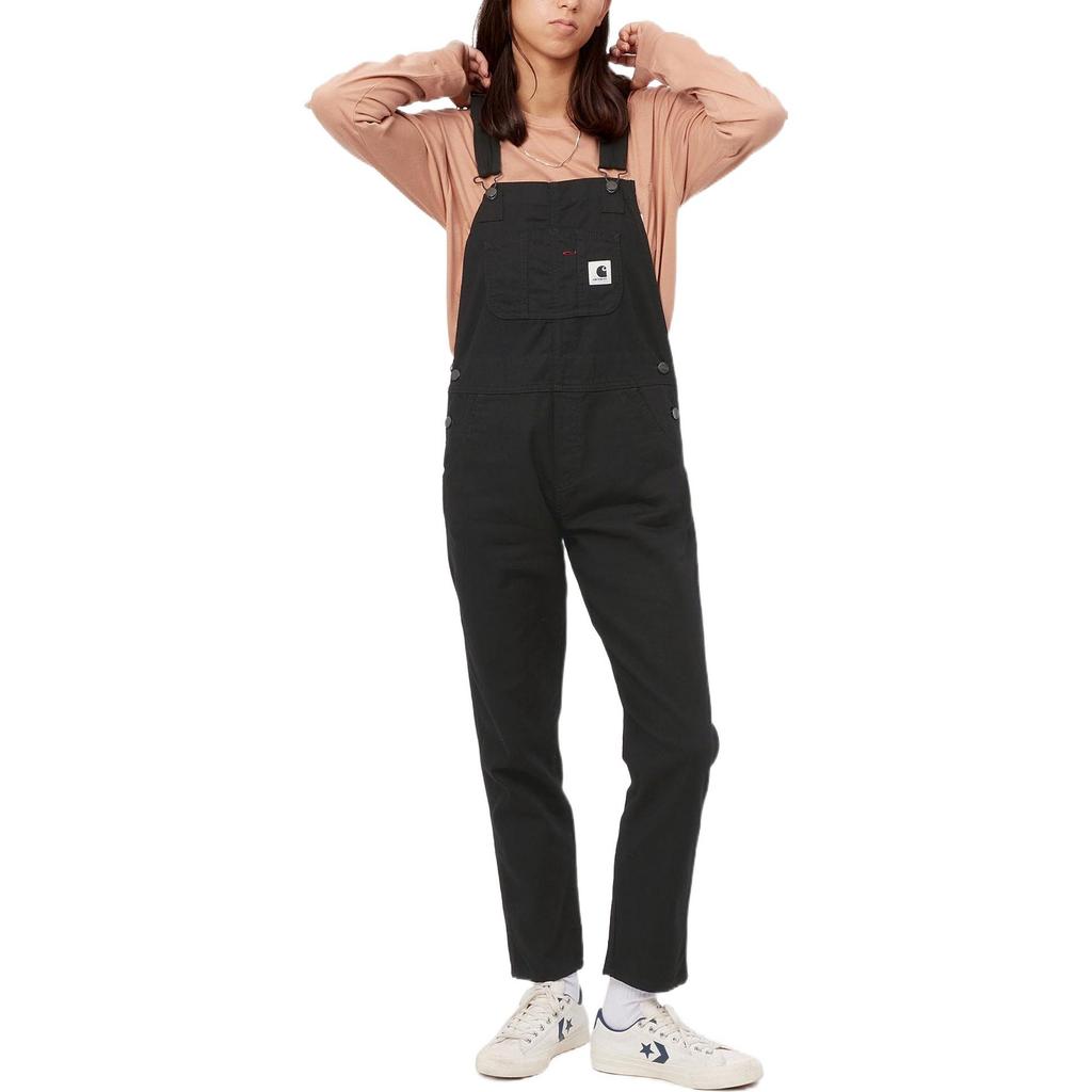 Carhartt WIP Womens Hudson Bib Overall Black Women Streetwear I028634-89-02
