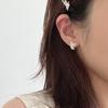 Matte hollow butterfly stud earrings simple and versatile high-end earrings women's fashion small temperament earrings