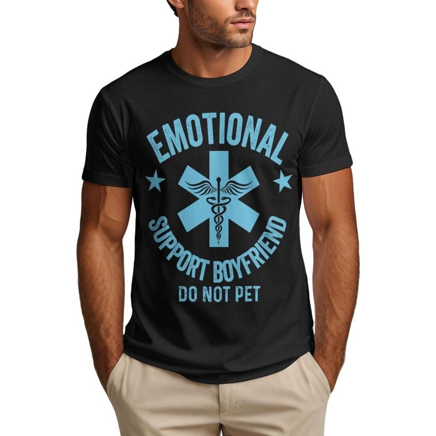 Emotional-Support Boyfriend t Shirt Funny Do Not Pet Mens Tshirts(3) S