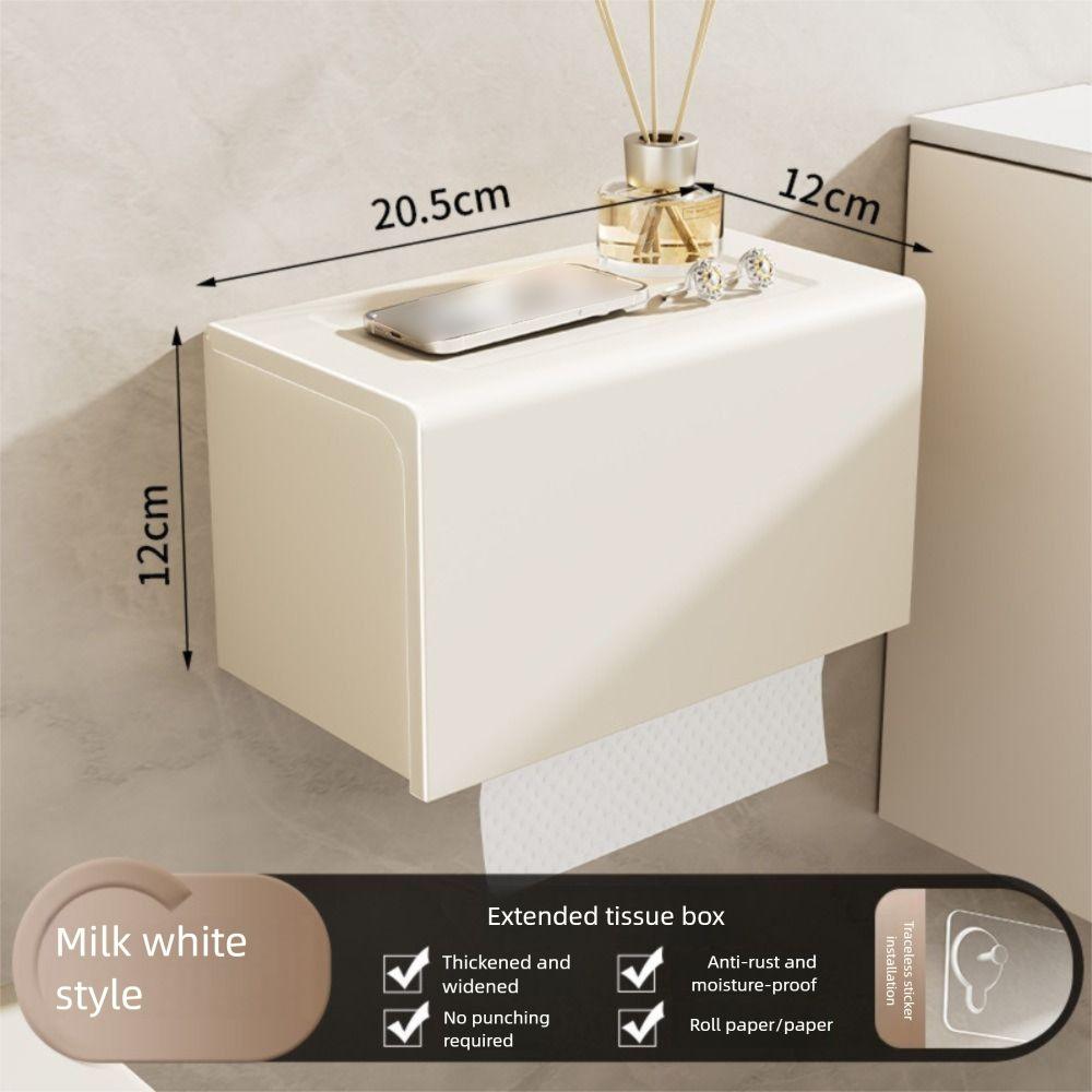 Waterproof Bathroom Tissue Box Punch-Free Toilet Paper Container Paper Towel Holder Living Room
