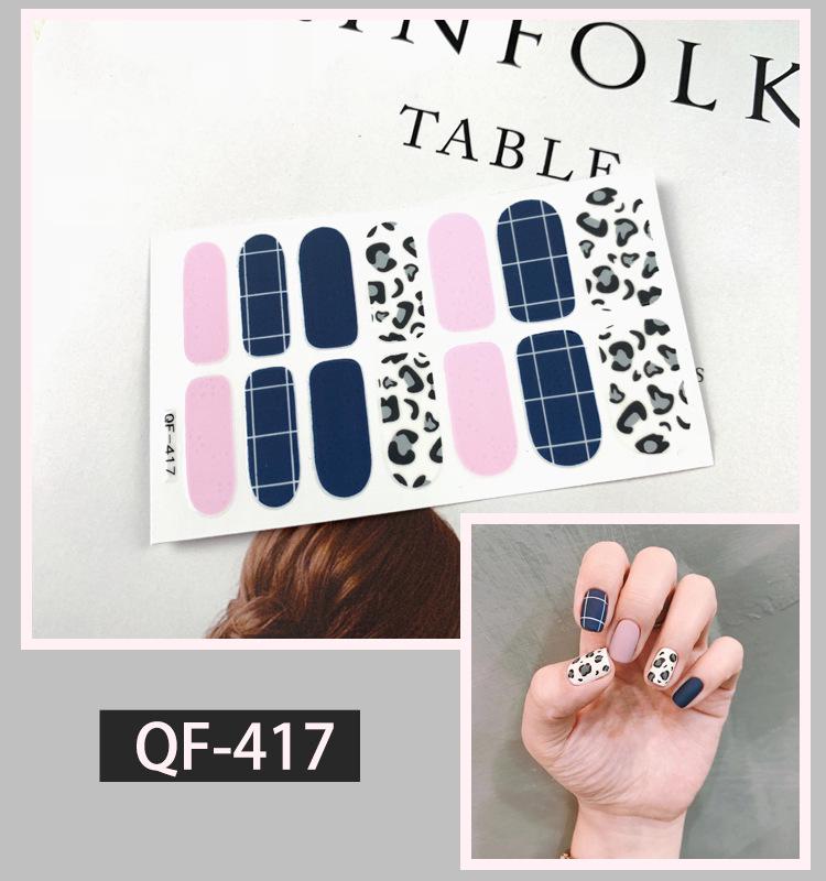 

Новые наклейки для ногтей с леопардовым принтом, водостойкие и долговечные европейские и американские наклейки для ногтей, которые могут использовать беременные женщины QF417