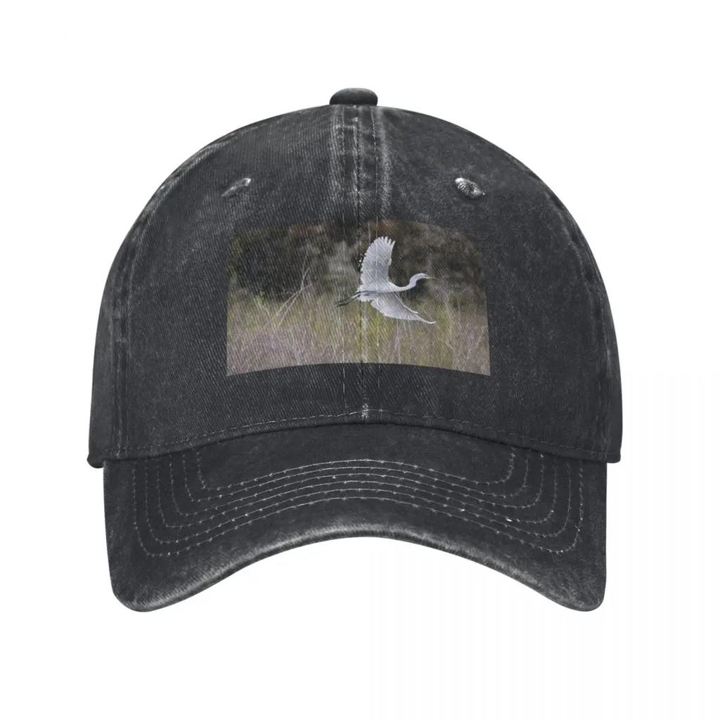 The Graceful Egret Baseball Cap F Kids Hat Golf Wear Mountaineering Golf Wear Unisex Womens