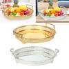 Fruit Basket Organizer Metal Plate for Dresser Dining Room Centerpiece Aureate