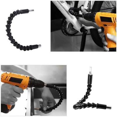 105 Degree 1/4 Inch Right Angle Drill Adapter and Flexible Drill Bit Extension for Soft Shaft Flexible Screwdriver Fine Finish