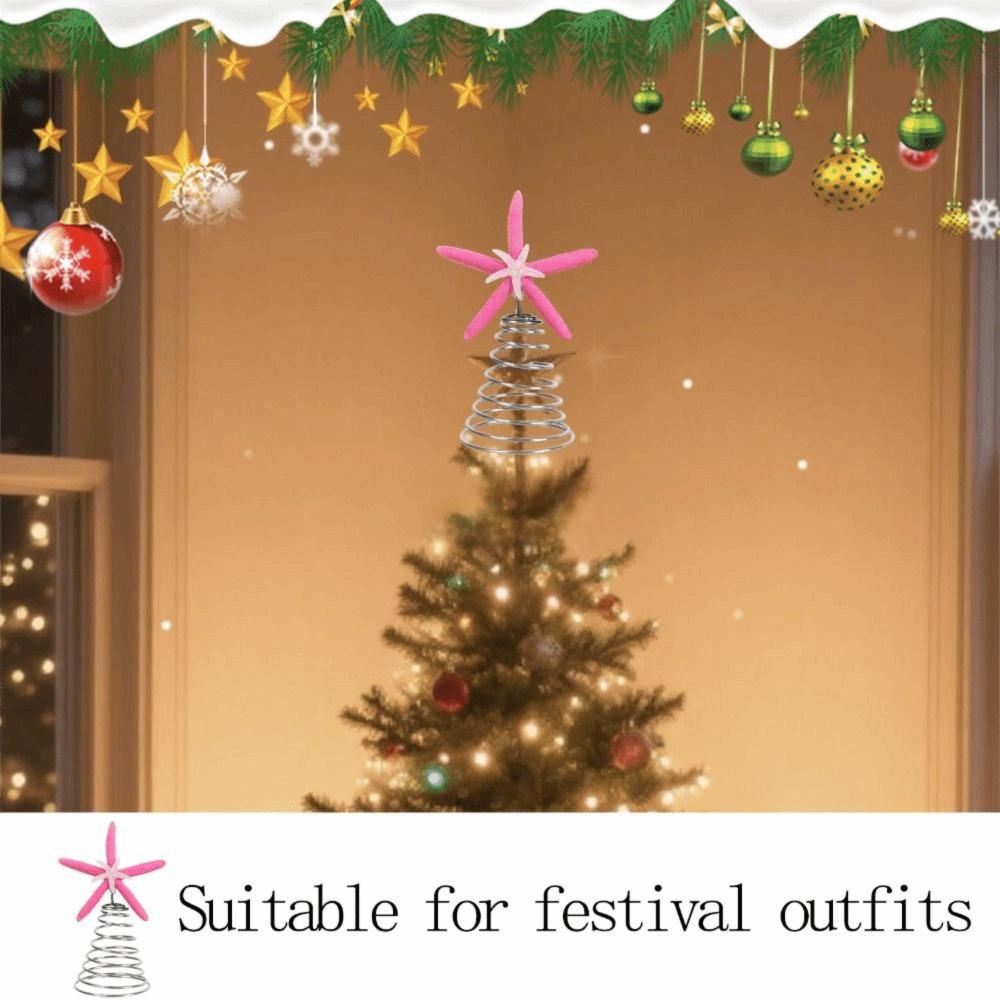 Handmad Star Treetop Decorations Collectible Starfish Treetop Ornament  Christmas Tree